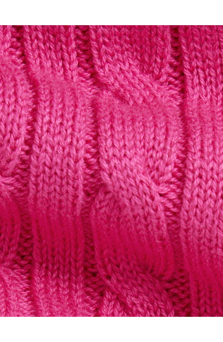 Ralph Lauren Cable Knit Cotton Dress, Infant, Alternate, color, College Pink