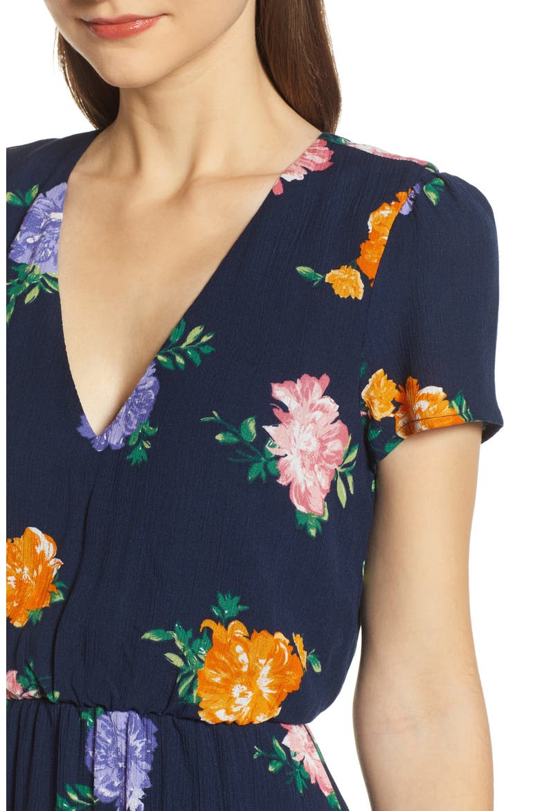 Blouson Dress, Alternate, color, NAVY FLORAL