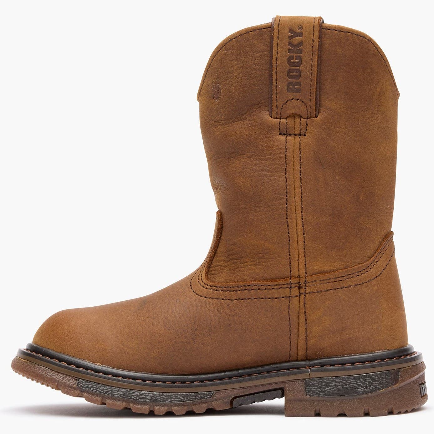 Kid's Flx Waterproof Western Boot, Alternate, color, BROWN