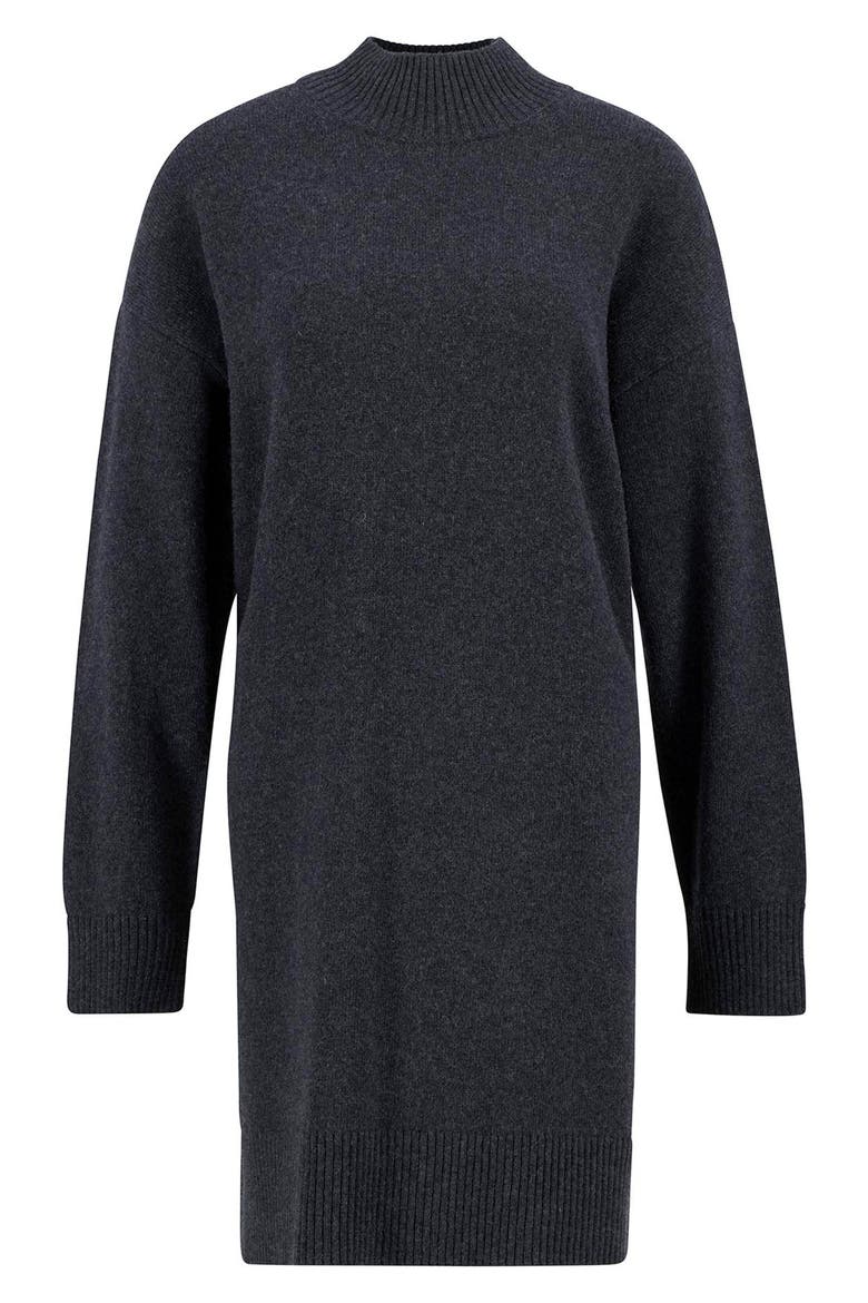 Serena Oversize Long Sleeve Mock Neck Sweater Dress, Alternate, color, CHARCOAL