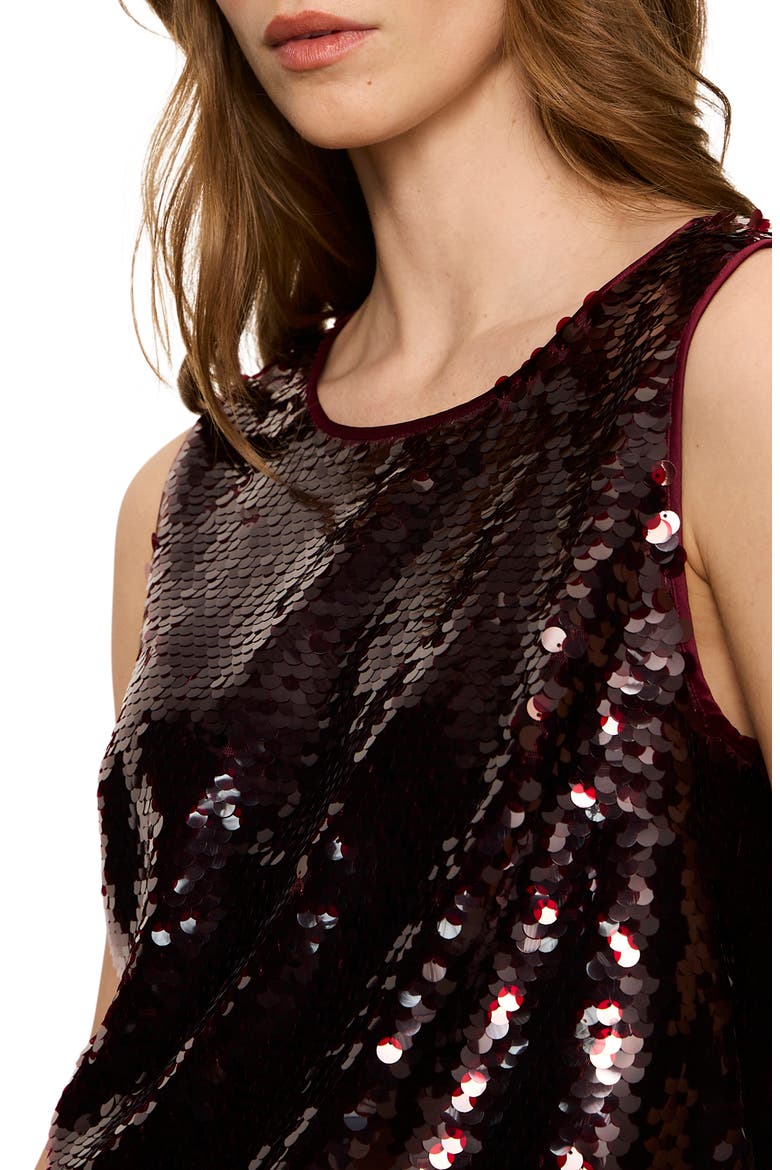 The Desired Paillette Sleeveless Top, Alternate, color, BORDEAUX BURGUNDY