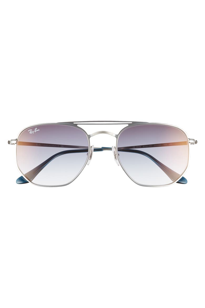 Navigator 54mm Double Bridge Sunglasses, Alternate, color, TRANSPARENT BLUE