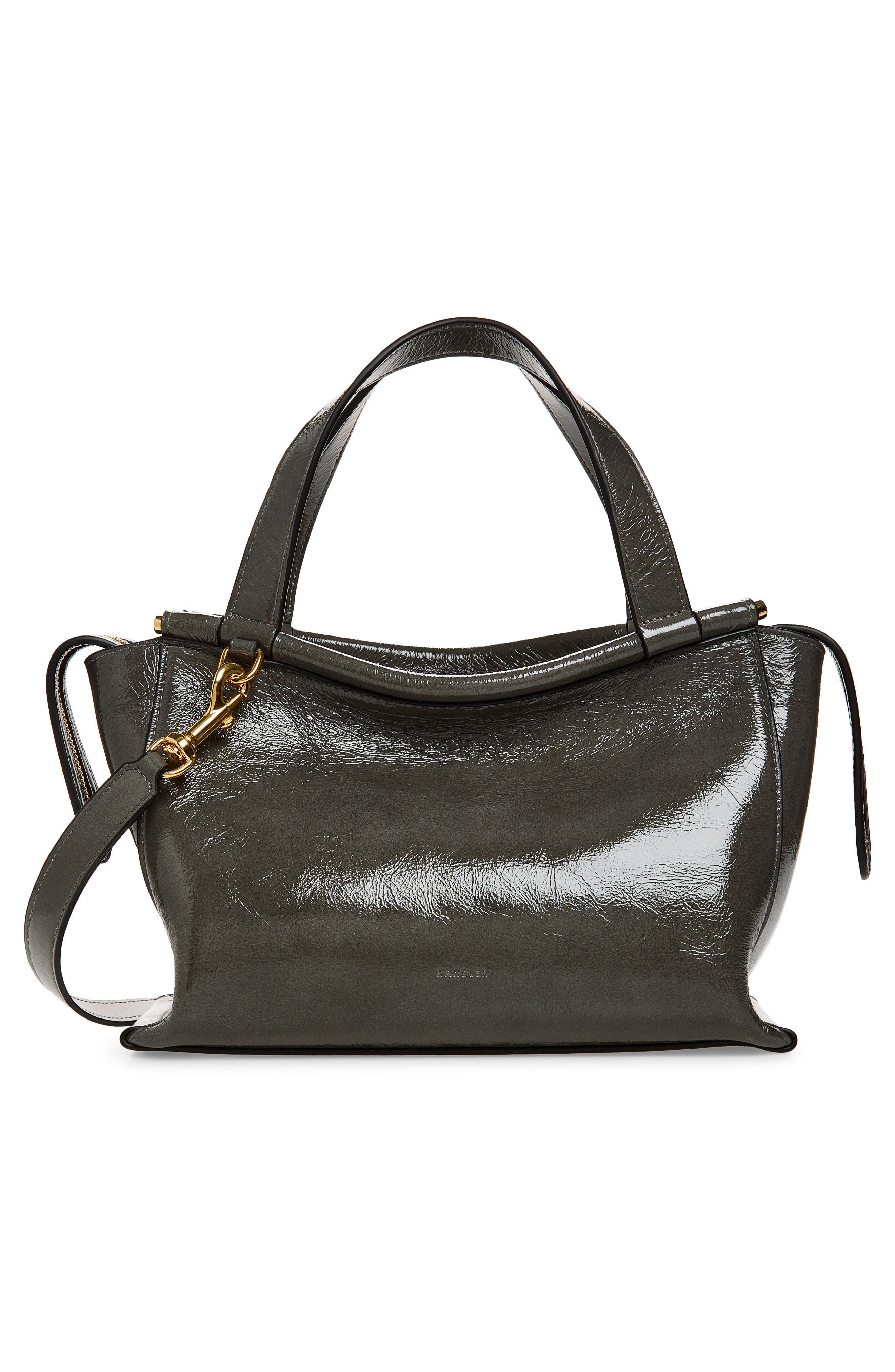 Ida Leather Top Handle Bag, Alternate, color, CONCRETE GLAZE
