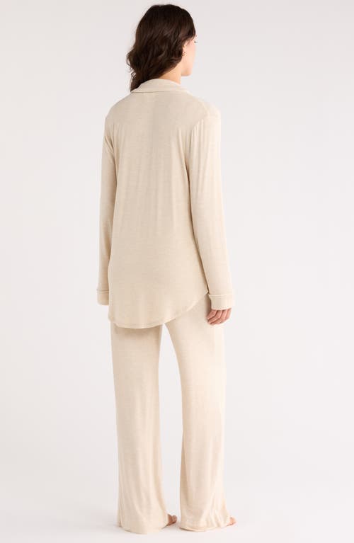 Nordstrom Rack Tranquility Long Sleeve Shirt & Pants Two-piece Pajama Set In Neutral