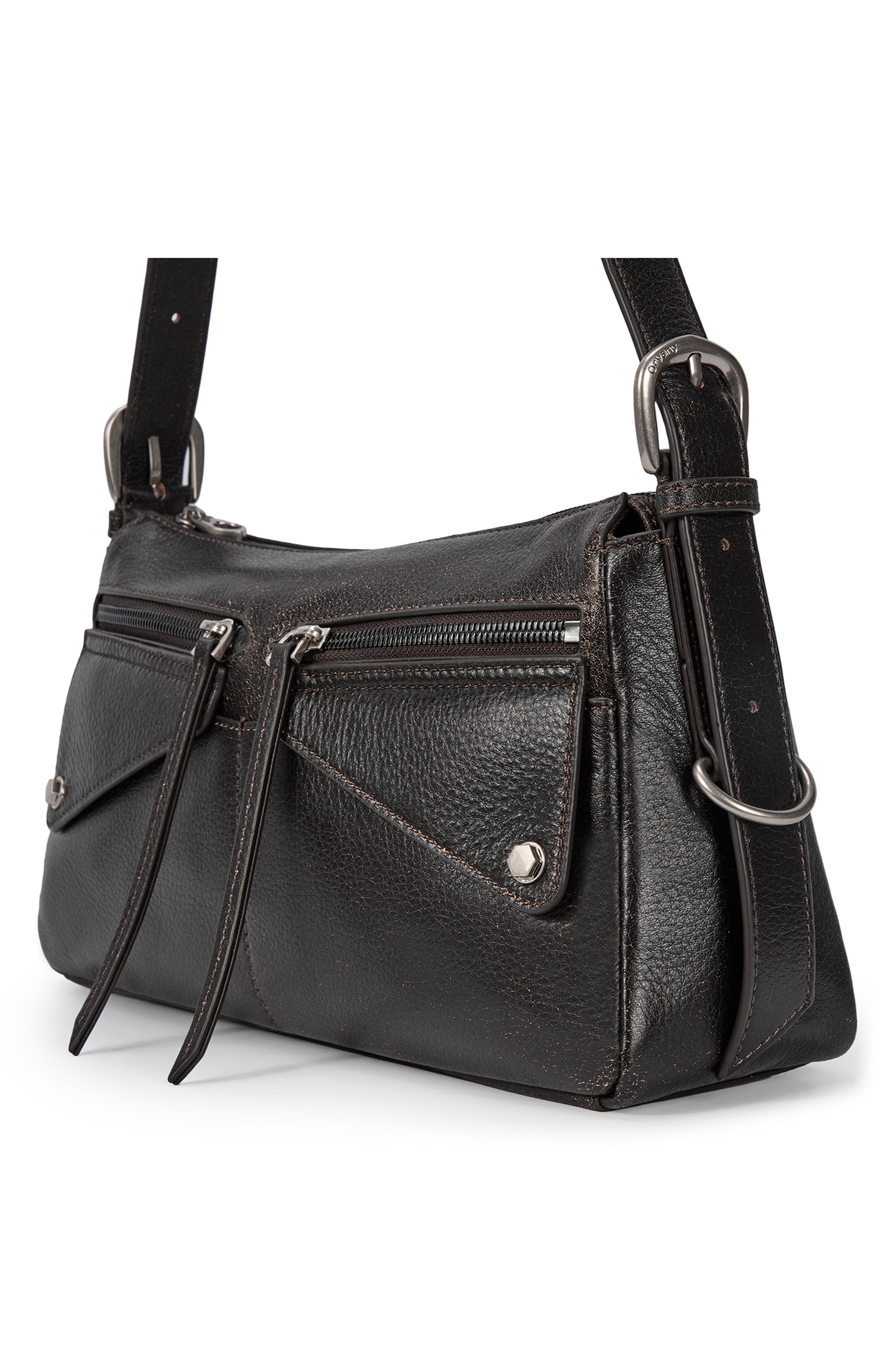 Moto Leather Shoulder Bag, Alternate, color, VINTAGE BROWN