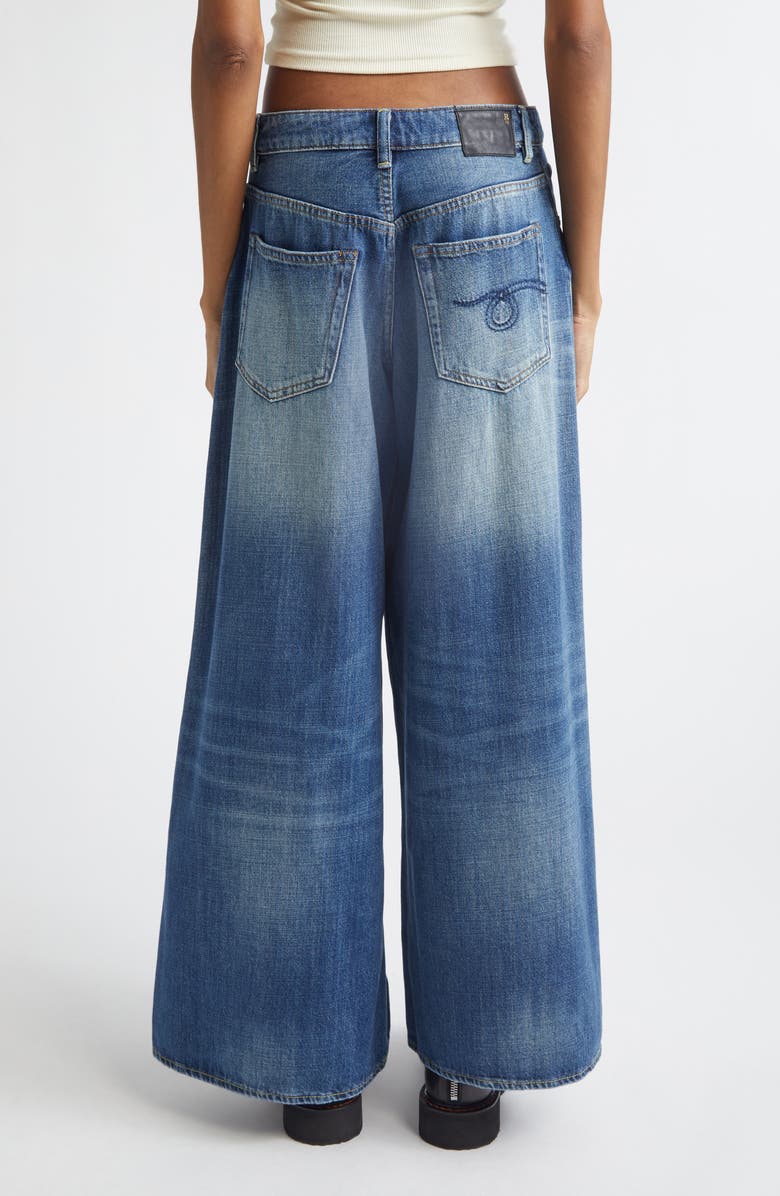 R13 Nico Wrap Wide Leg Jeans, Alternate, color, Raine Blue