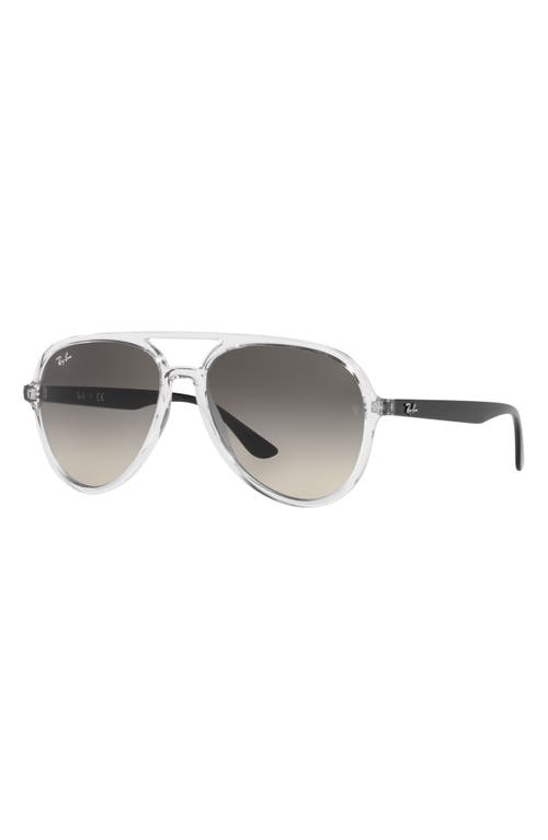 Ray Ban Ray-ban 57mm Gradient Aviator Sunglasses In Metallic
