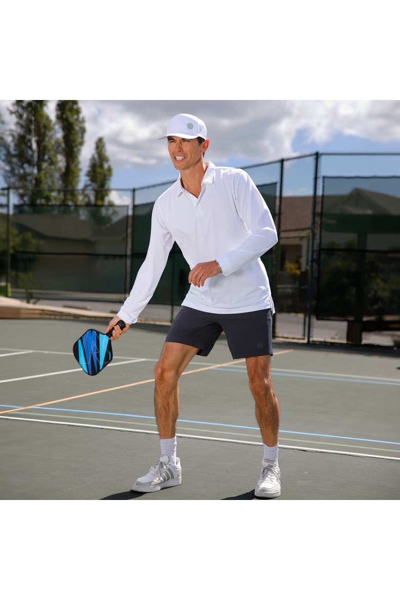 Long Sleeve Performance Polo, Alternate, color, White