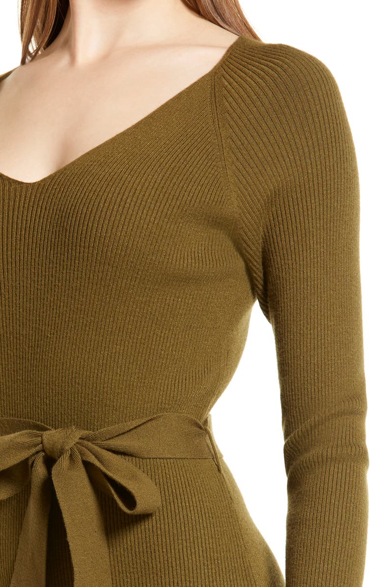 VERO MODA Rib V-Neck Dress, Alternate, color, 