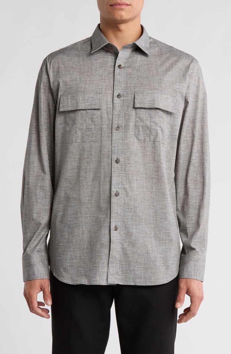 Bugatchi Julian Long Sleeve Woven Shirt, Main, color,
