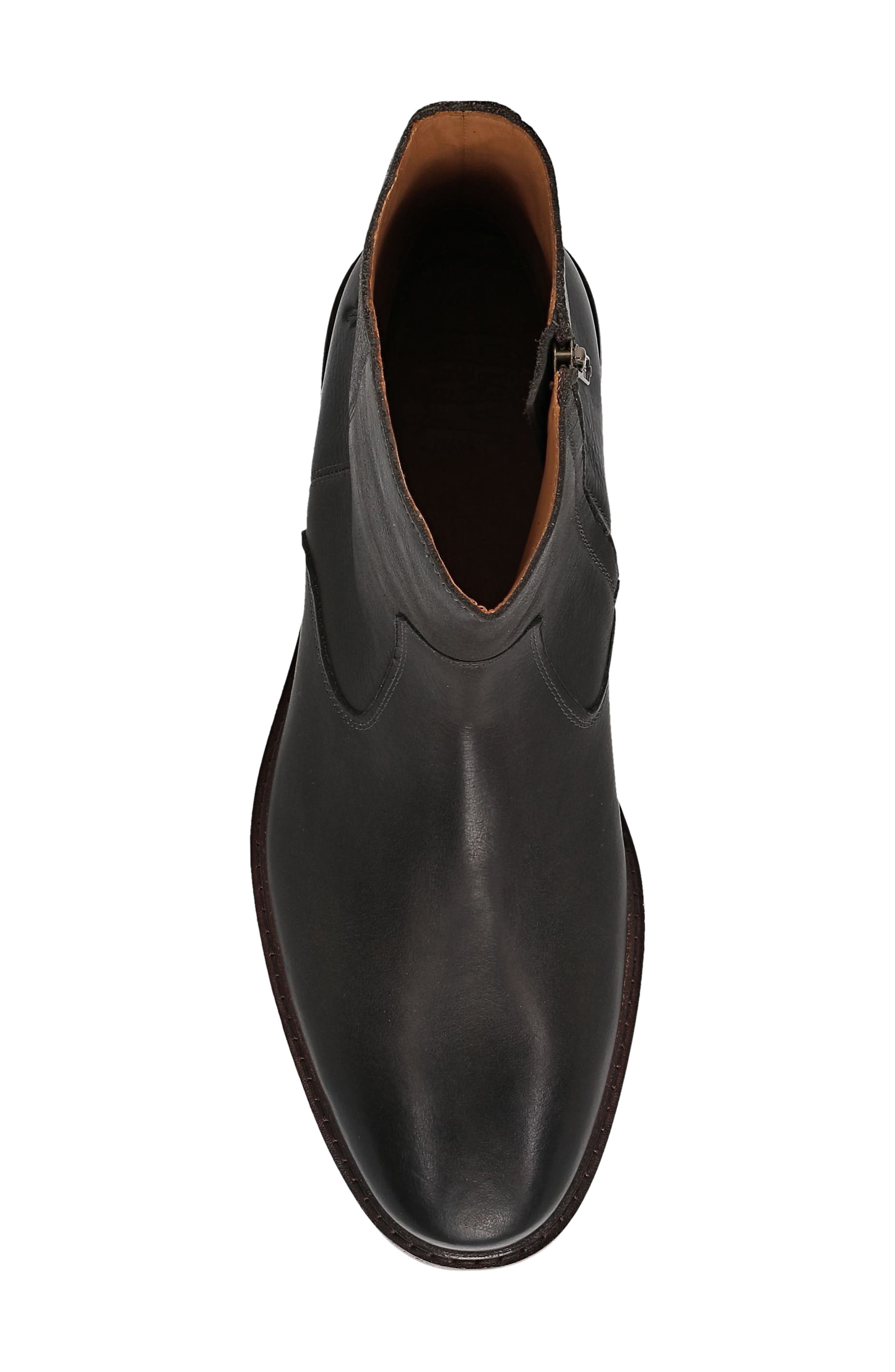 Paul Inside Zip Leather Boot, Alternate, color, GRANITE