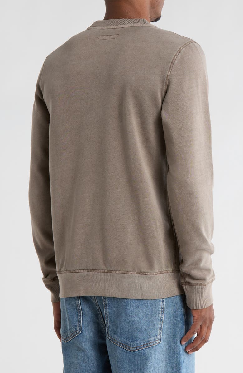 Lucky Brand Washed Logo Fleece Sweatshirt, Alternate, color, Driftwood