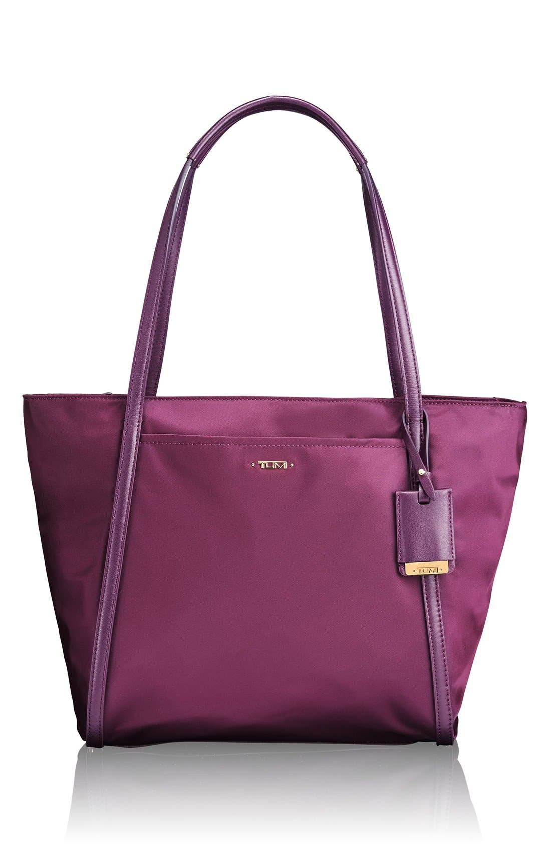 'Voyageur - Small Q-Tote®' Nylon Tote, Main, color, AUBERGINE