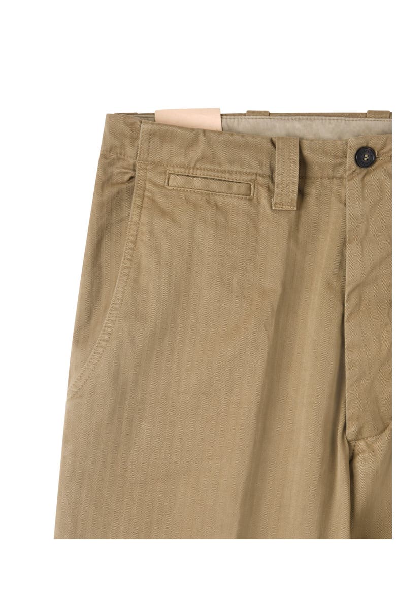 Thomas Herringbone Cotton Trousers, Alternate, color, OLIVE