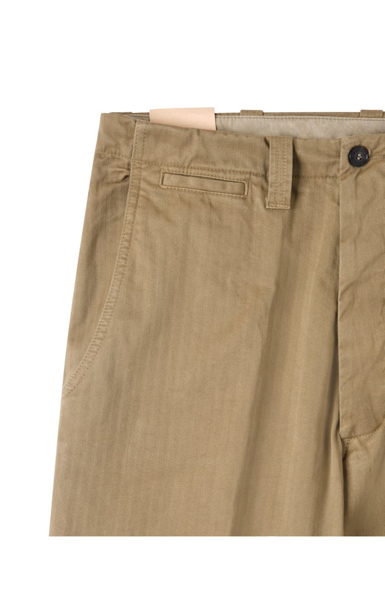Fortela Thomas Herringbone Cotton Trousers, Alternate, color, Olive