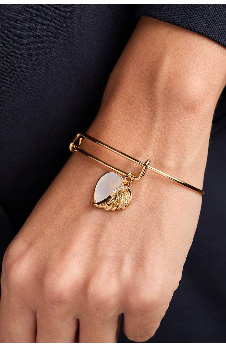 Alex and Ani Wings of Protection Charm Bangle, Alternate, color, Gold