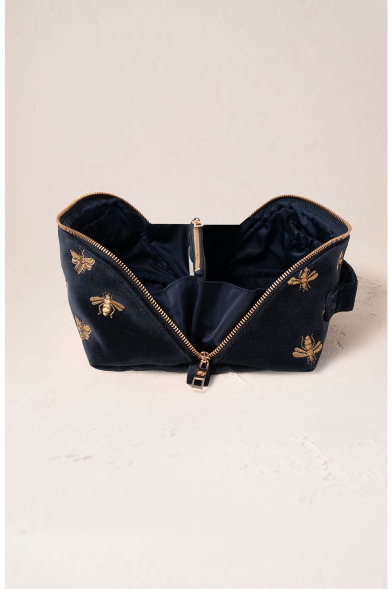 Honey Bee Velvet Open Flat Makeup Bag (Women) | Nordstrom