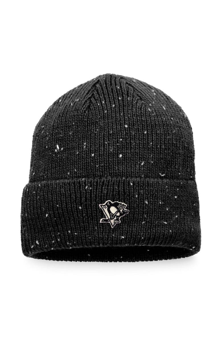 FANATICS Men's Fanatics Branded Black Pittsburgh Penguins Authentic Pro Rink Pinnacle Cuffed Knit Hat, Main, color, Black