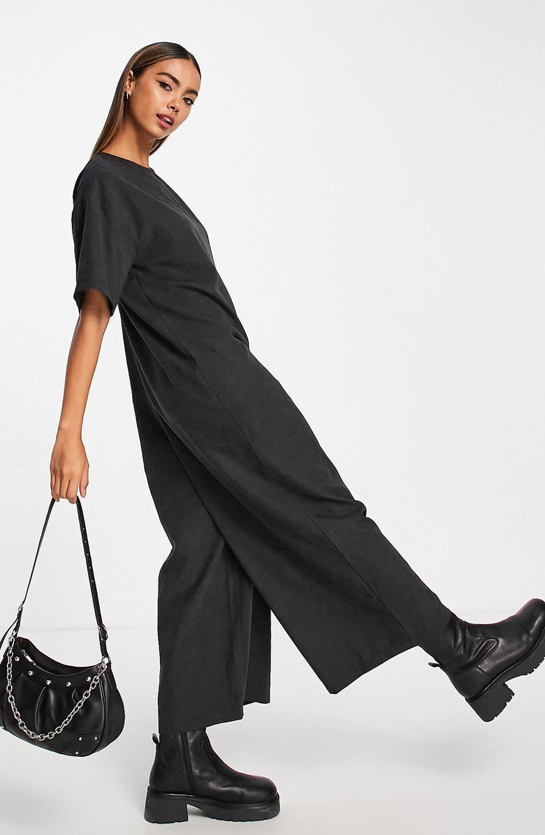 ASOS DESIGN Oversize T-Shirt Jumpsuit, Alternate, color, 
