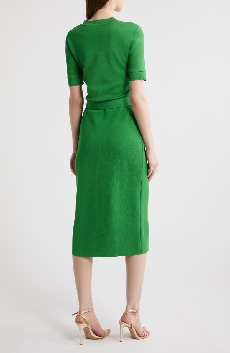 Elie Tahari The Zariyah Belted Midi Sweater Dress, Alternate, color, 