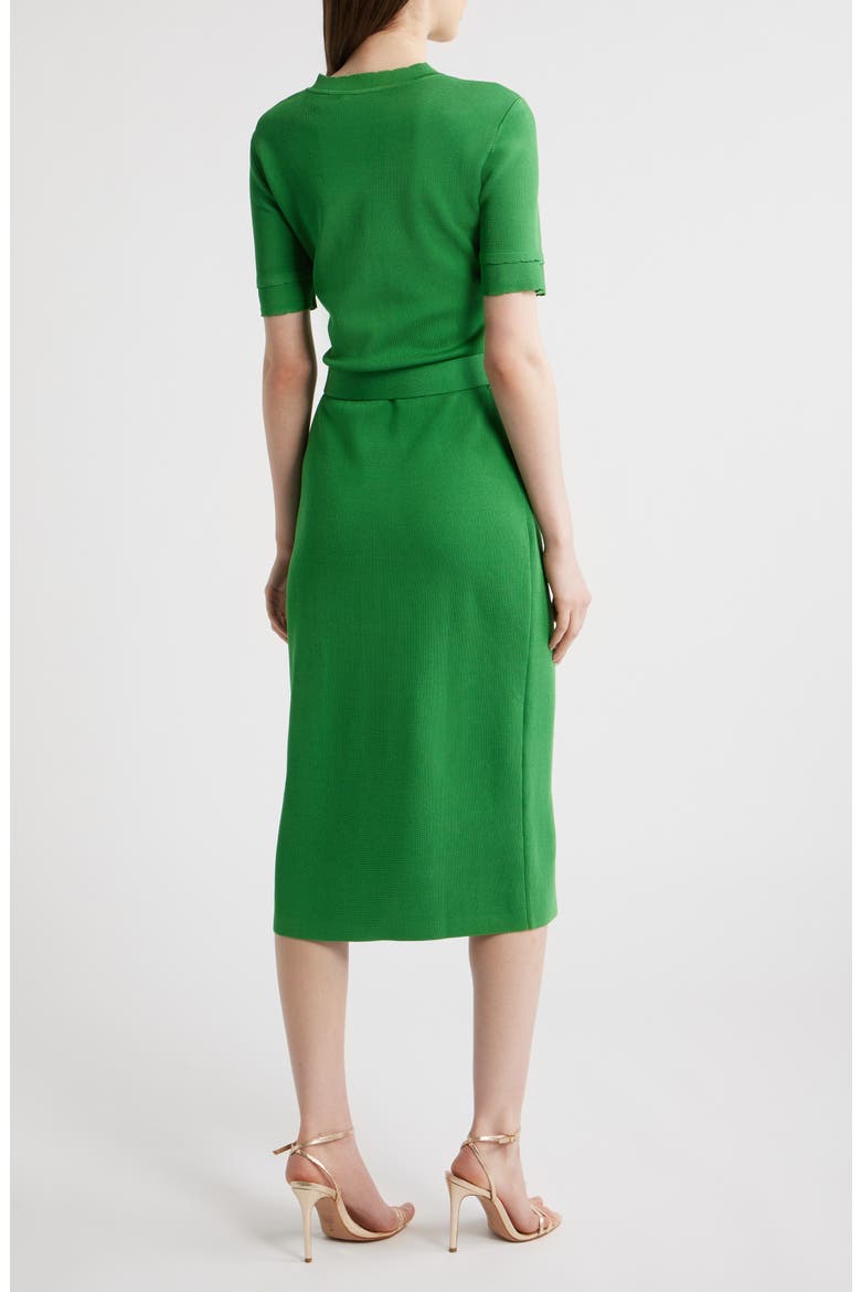 midi sweater dress with belt Tahari Women's The Zariyah Sweater Dress - Green