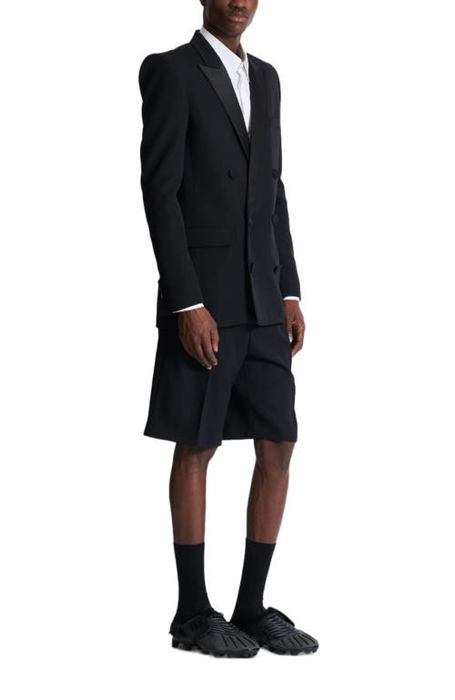 Shop Balmain Grain De Poudre Blazer With Satin Lapels