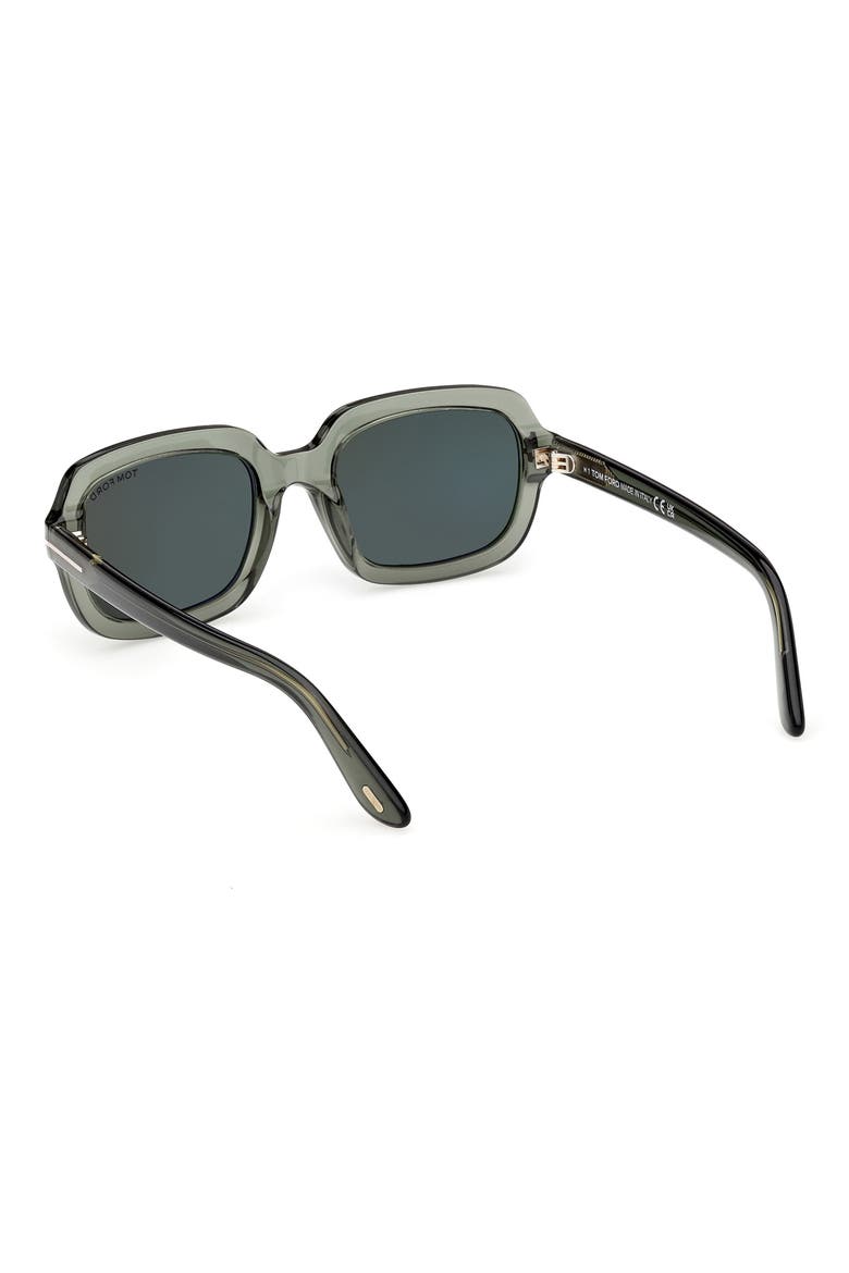 Lana 53mm Rectangular Sunglasses, Alternate, color, SHINY TRANSPARENT SAGE GREEN /T/ LOGO / GREEN LENS
