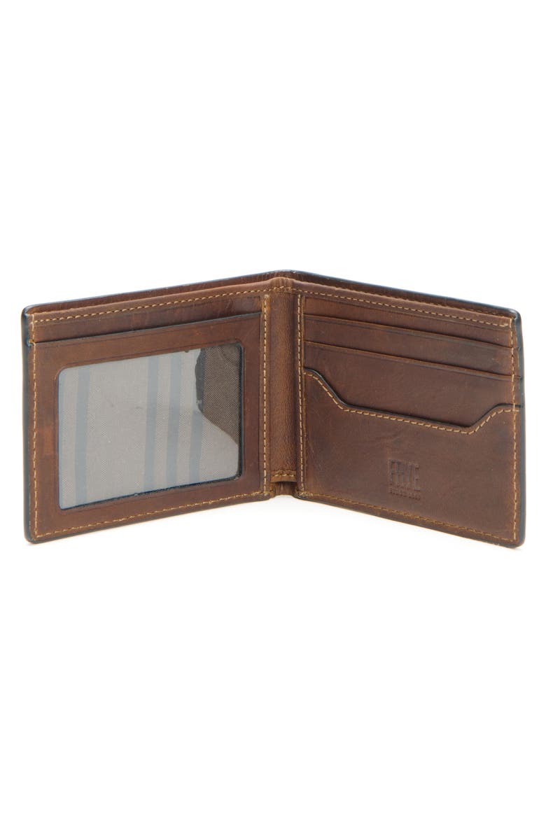 Logan Leather Wallet, Alternate, color, DARK BROWN