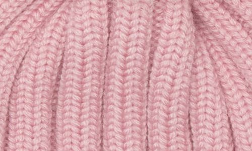 Moncler Virgin Wool Rib Beanie With Faux Fur Pompom