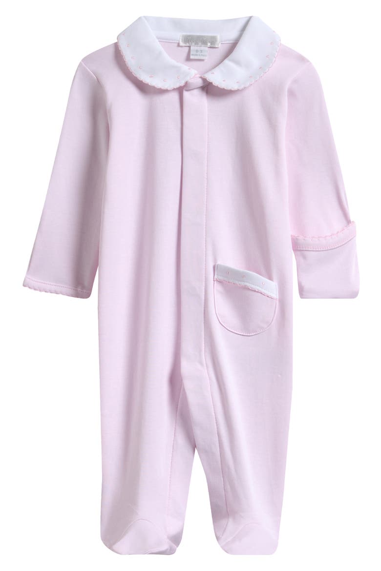 New Beginnings Pima Cotton Footie, Main, color, PINK