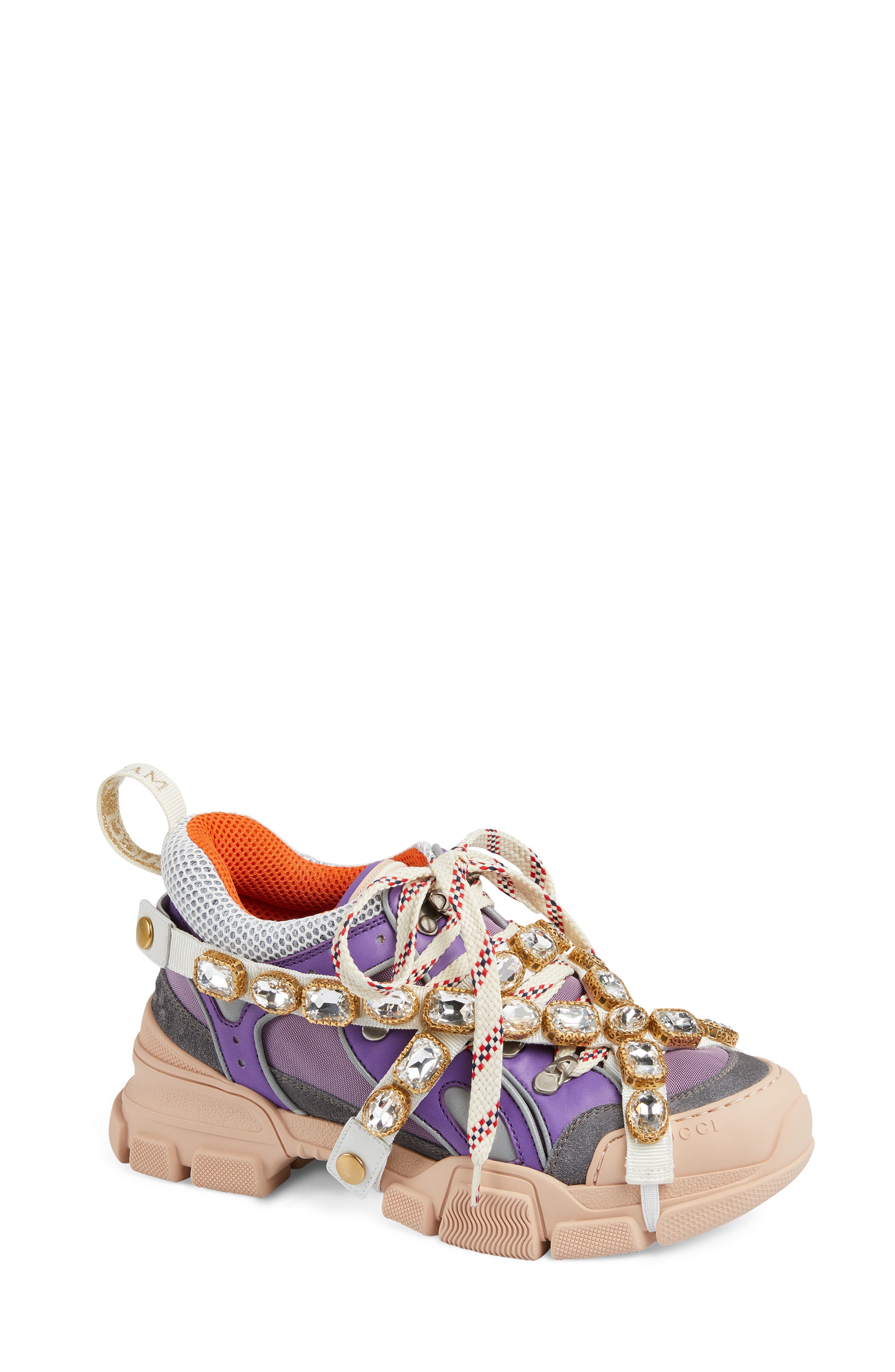 Flashtrek Jewel Embellished Sneaker, Main, color, LAVENDER/ BLUE