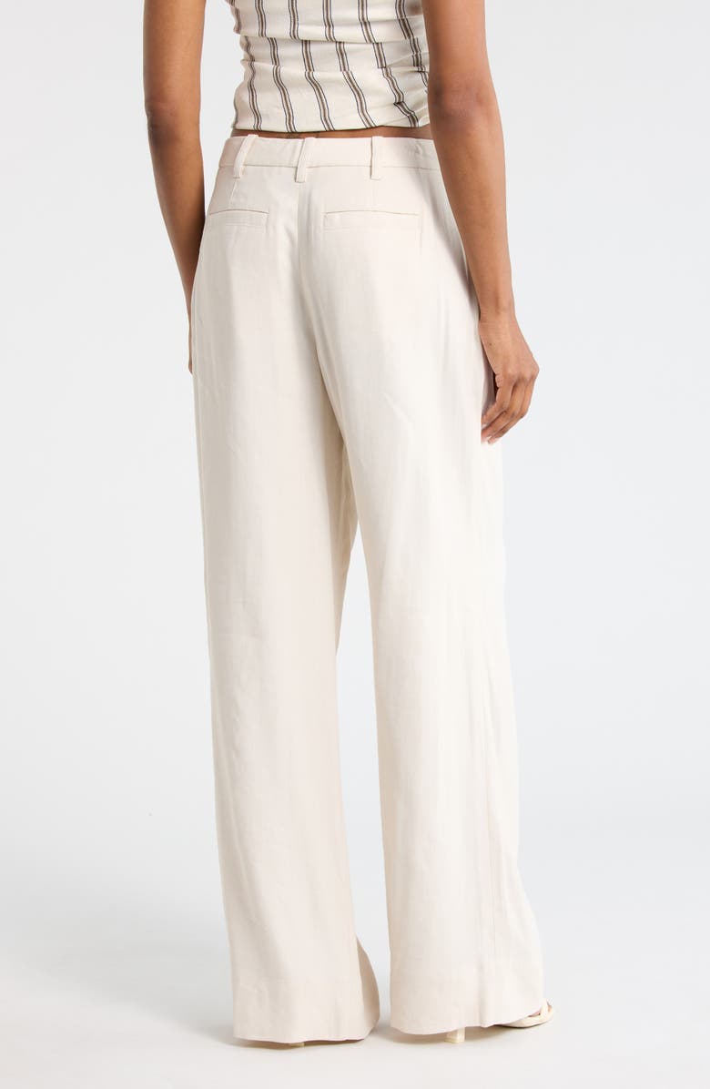 A.L.C. Tommy II Pleated Front Linen Blend Pants, Alternate, color, Buttercream