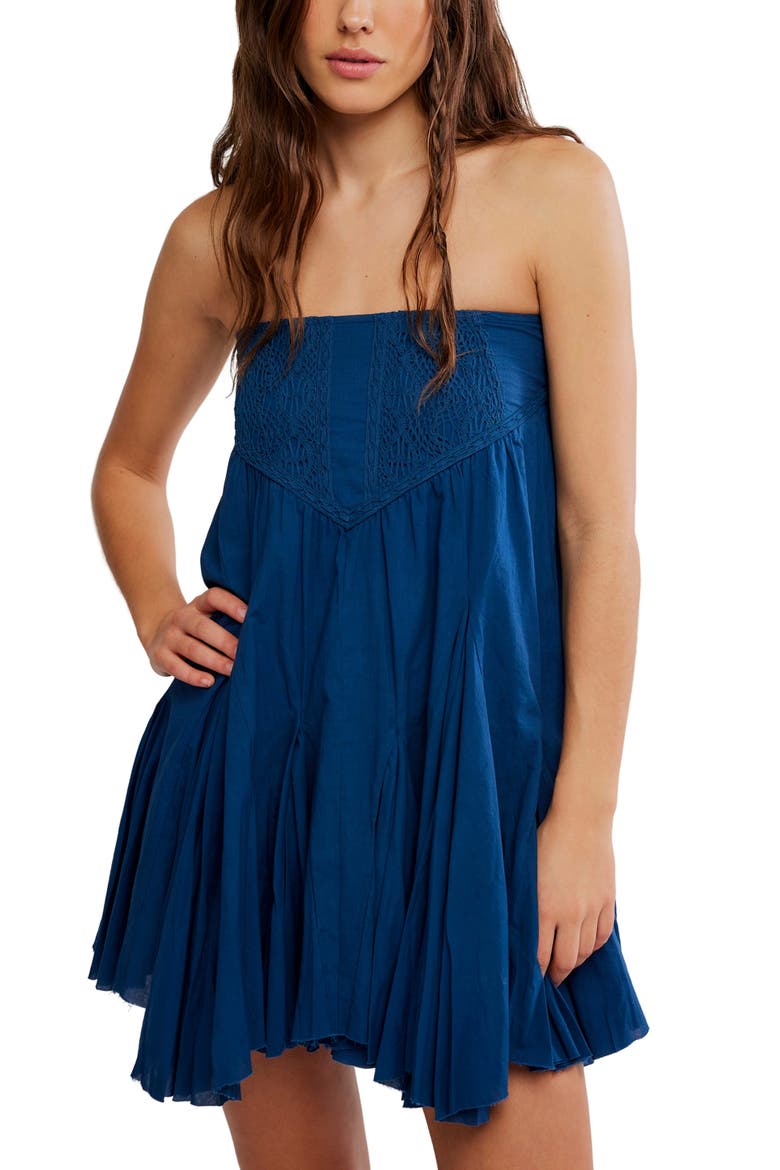 Frida Embroidered Godet Midi Skirt, Alternate, color, POSEIDON