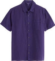 Seasalt Cornwall Carne Short Sleeve Linen Button-Up Shirt