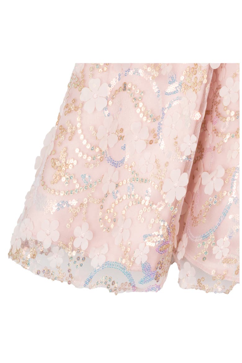 3D Flower Sequin Dress, Alternate, color, BLUSH