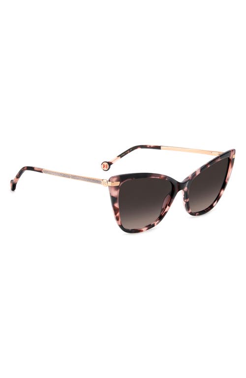 Carolina Herrera 55mm Gradient Rectangular Sunglasses