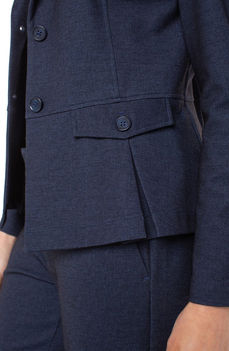 Liverpool Los Angeles Peplum Blazer, Alternate, color, Navy Dusk