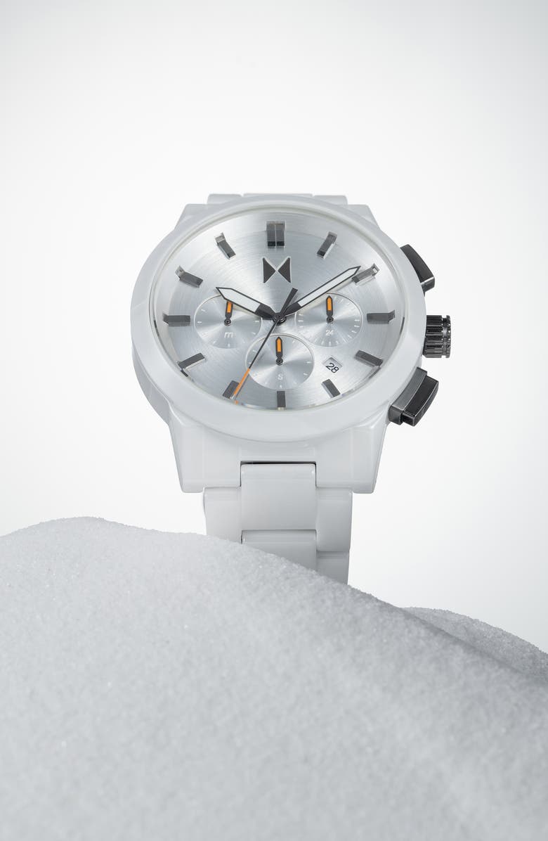 MVMT Chrono II Chronograph Ceramic Bracelet Watch, 44mm, Alternate, color, 