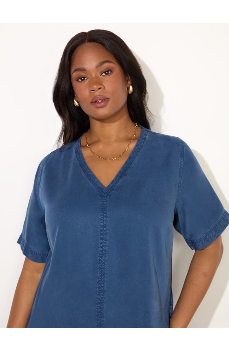 V-Neck Midi T-Shirt Dress