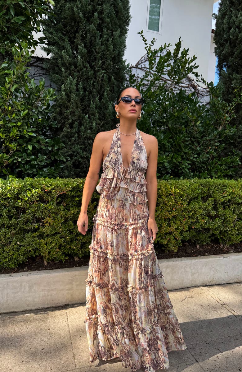 AFRM Blythe Tie Halter Top, Alternate, color,