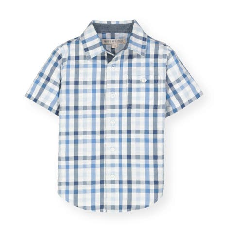 Short Sleeve Seersucker Button Down Shirt (Baby)