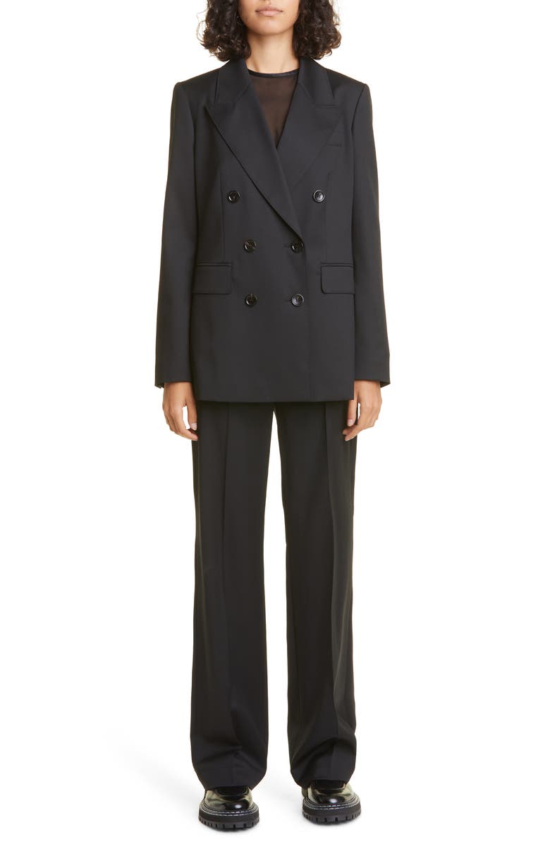 Max Mara Oppio Double Breasted Virgin Wool Jacket, Alternate, color, 
