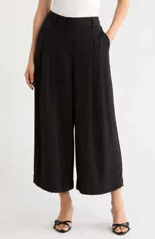 Pleated Wide Leg Culottes
