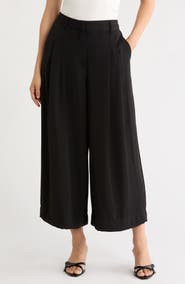 MAX STUDIO Pleated Wide Leg Culottes