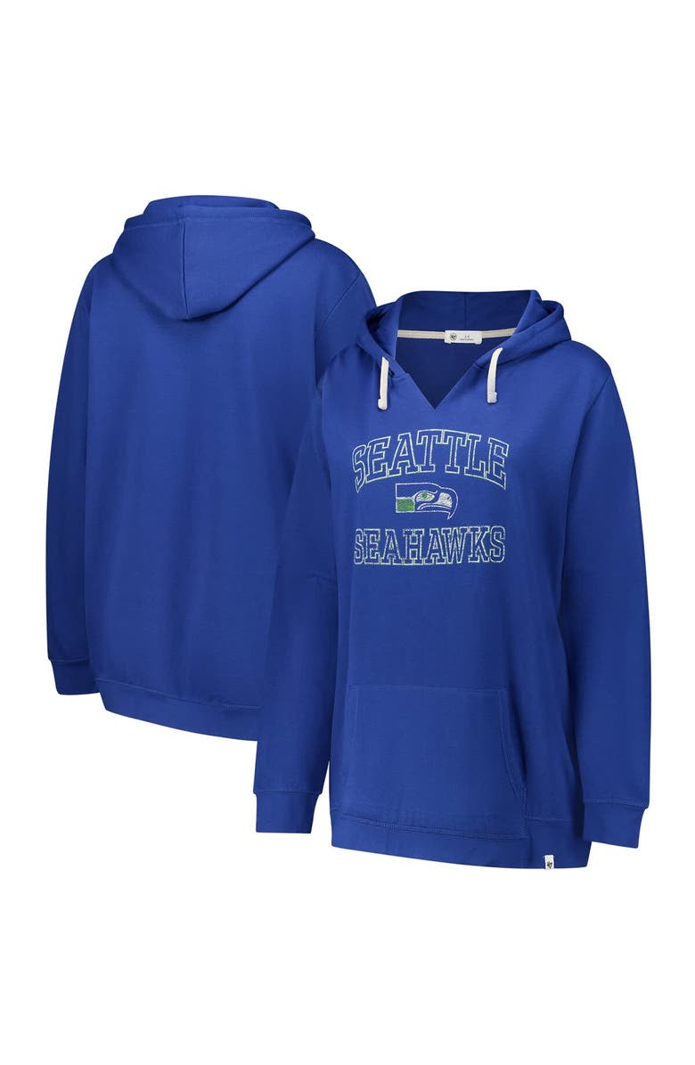 '47 Women's '47 Royal Seattle Seahawks Plus Size Clarity Kennedy Pullover Hoodie, Main, color, Royal