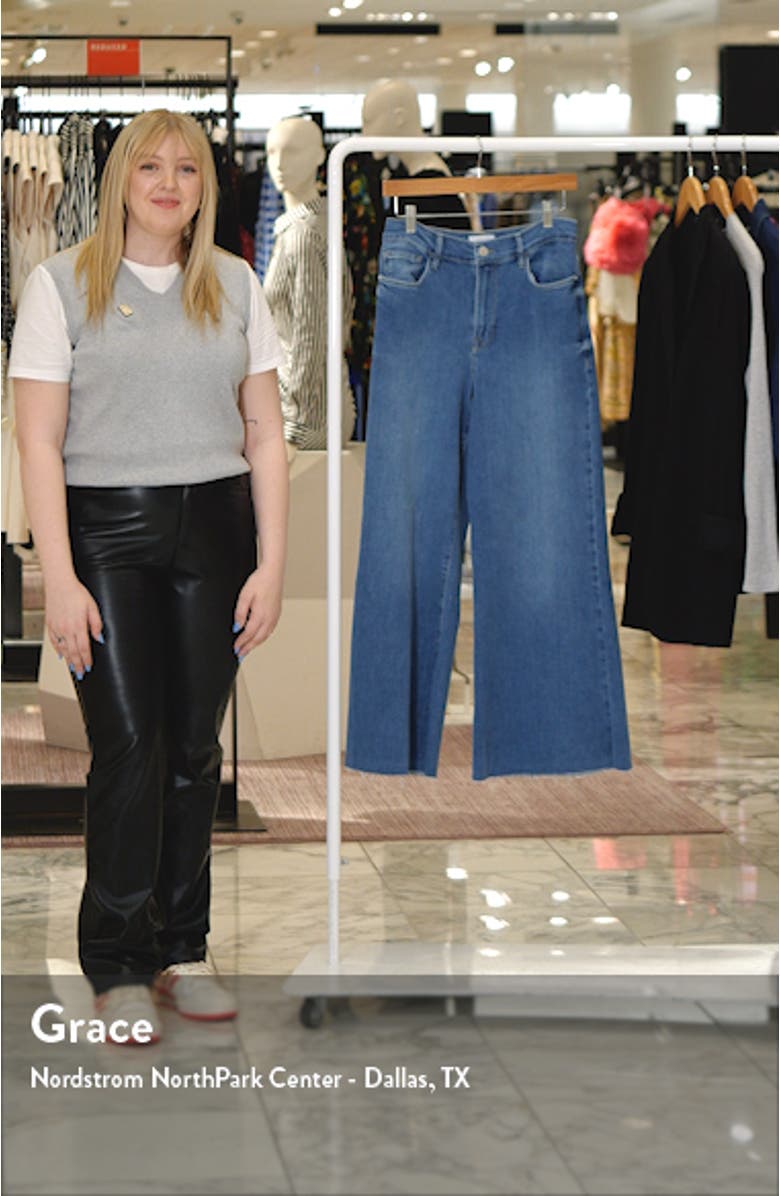 Le Palazzo Raw Hem Ankle Wide Leg Jeans, sales video thumbnail