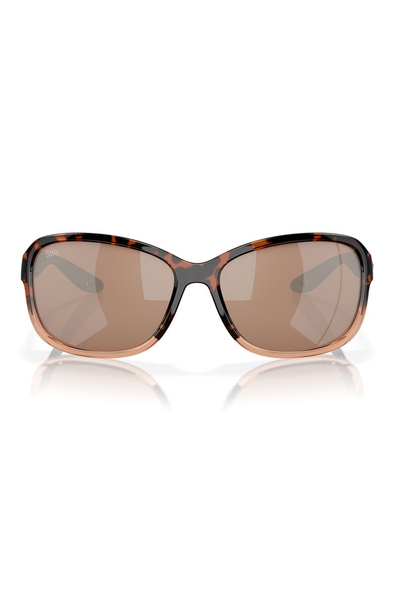 Seadrift 60mm Polarized Square Sunglasses, Main, color, COPPER