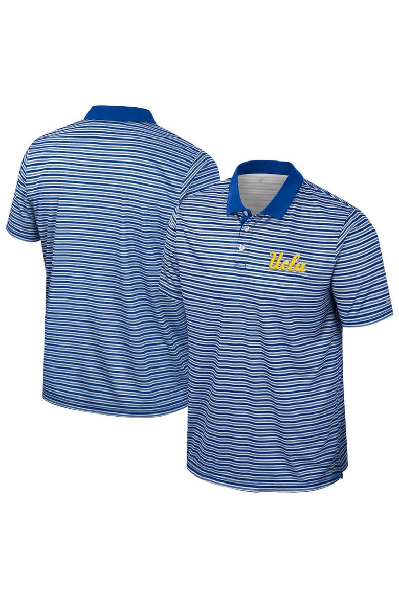 Men's Colosseum Blue UCLA Bruins Striped Polo, Main, color, Blue