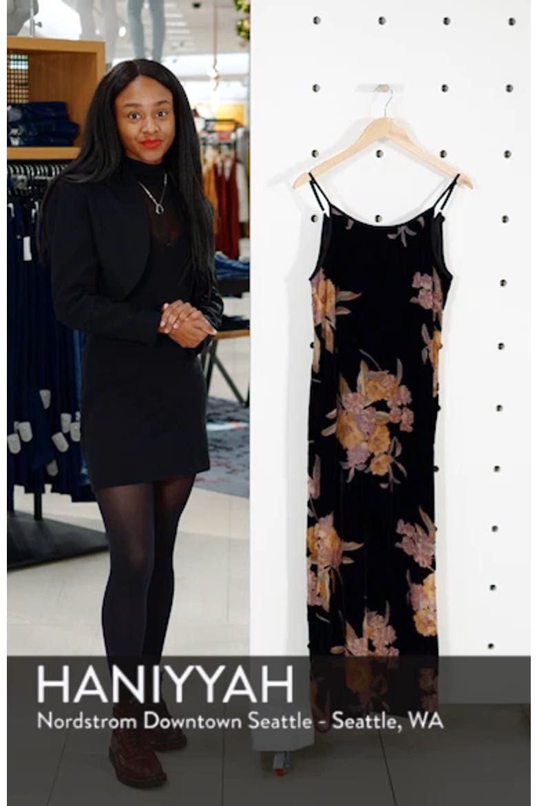 Mallorey Floral Print Velvet Dress video