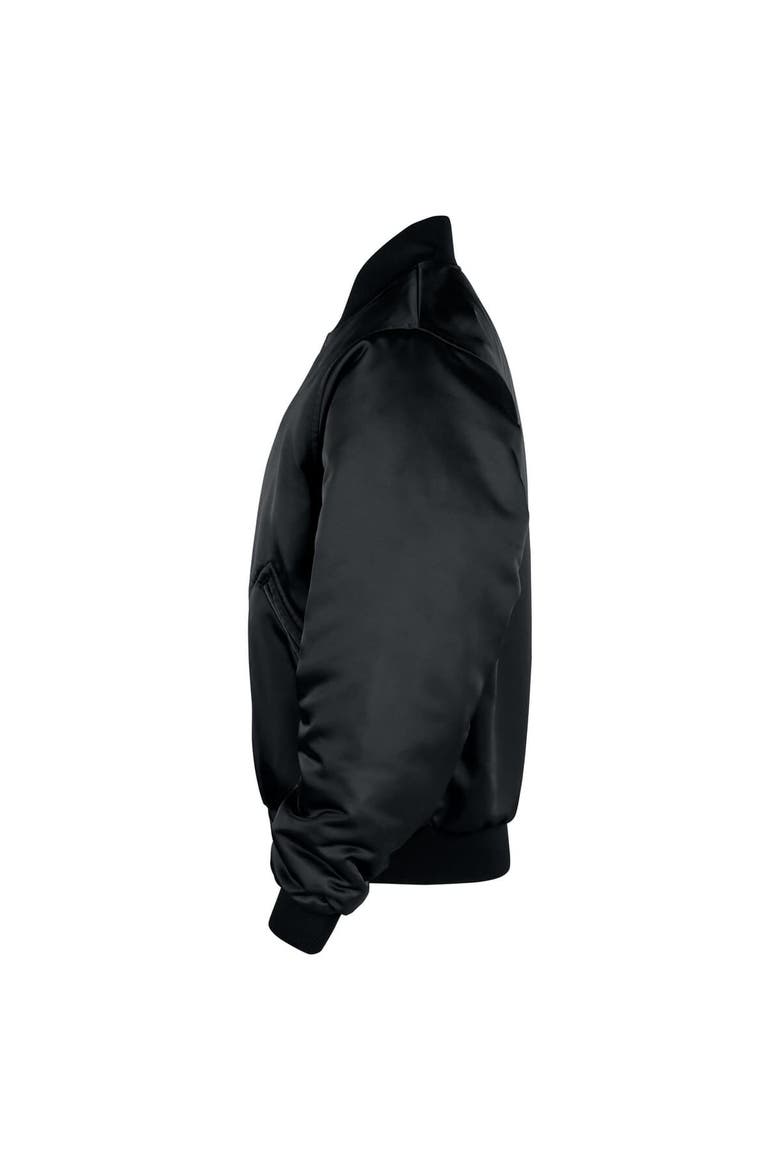 Men's Nike  Black NBA Authentic Lenticular Woven Satin Full-Snap Therma-FIT Jacket, Alternate, color, Black